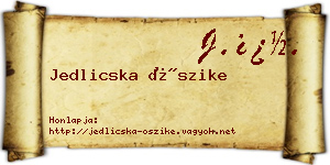 Jedlicska Őszike névjegykártya